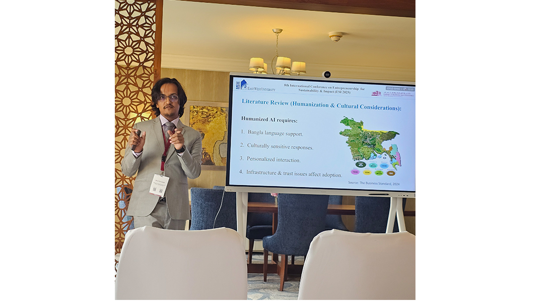 East West University Student Presents Research at 