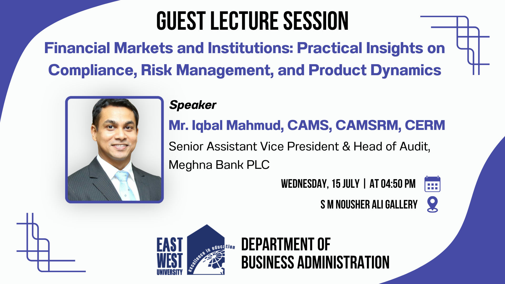 Guest Lecture Session on Financial Markets and Ins